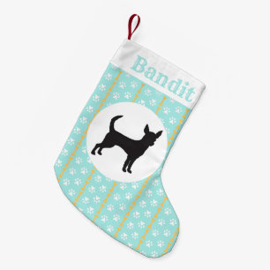 Personalisiertes Chihuahua-Aqua-Tatzen-und Kleiner Weihnachtsstrumpf