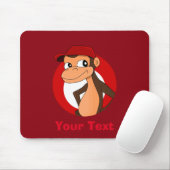 Personalisiertes Chimp-Cartoon-Mauspad Mousepad (Mit Mouse)