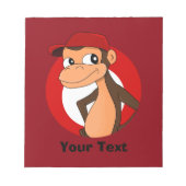 Personalisiertes Chimp-Cartoon-Notizblock Notizblock (Vorderseite)