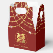 Personalisiertes chinesisches Hochzeitsgabel Geschenkschachtel (Geöffnet)