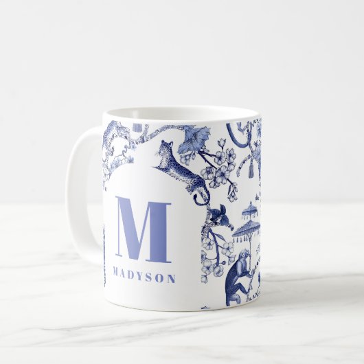 Personalisiertes Chinoiserie Städtische Badeanstal Kaffeetasse (Vorderseite Links)