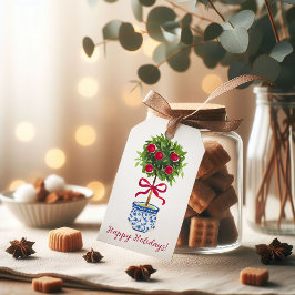 Personalisiertes Chinoiserie Topiary Holiday, Geschenkanhänger