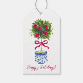 Personalisiertes Chinoiserie Topiary Holiday, Geschenkanhänger (Vorderseite)