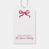 Personalisiertes Chinoiserie Topiary Holiday, Geschenkanhänger (Rückseite)