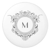 Personalisiertes Chor-Blumendekor Keramikknauf (Vorderseite)