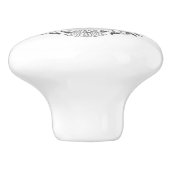 Personalisiertes Chor-Blumendekor Keramikknauf (Seitenansicht)