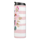 Personalisiertes Christliches Bibelverse Rosa Wass Thermosbecher (Nach rechts gedreht)