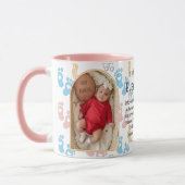 Personalisiertes Christliches Gebet Keepake Baby F Tasse (Links)