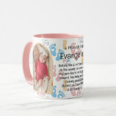 Personalisiertes Christliches Gebet Keepake Baby F Tasse (Vorderseite Links)