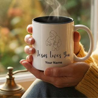 Personalisiertes christliches Glaubens-Inspiration Zweifarbige Tasse