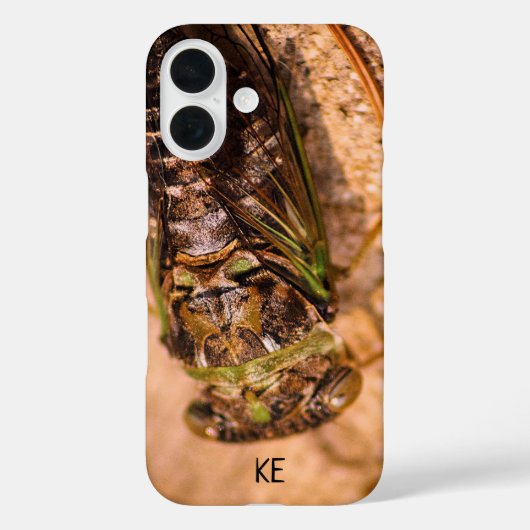 Personalisiertes Cicada Insect Apple iPhone Case (Rückseite)