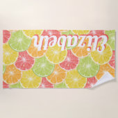 Personalisiertes Citrus Slices Beach Handtuch (Vorderseite)
