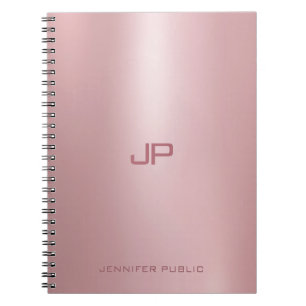 Personalisiertes Classic Elegante Rose Gold Monogr Notizblock