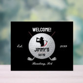 Personalisiertes Classic Golf Bar Akryllisches Zei Acrylschild (Neutral)