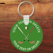 Personalisiertes Classic Golf Golfer Green Schlüsselanhänger (Vorderseite)