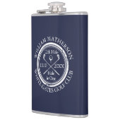 Personalisiertes Classic Golf Hole in einem Navy B Flachmann (Links)