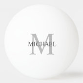 Personalisiertes Classic Monogramm und Name Tischtennisball (Vorderseite)
