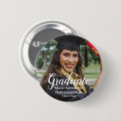 Personalisiertes Classy Abschluss Foto Button (Vorne & Hinten)