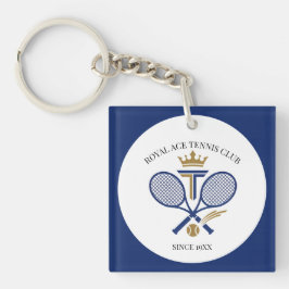 Personalisiertes Classy Gold Tennis Club Jahr Schlüsselanhänger