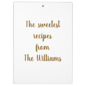 Personalisiertes Clipboard Klemmbrett (Rückseite)