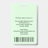 Personalisiertes CNA-Abzeichen Ausweis (Back)