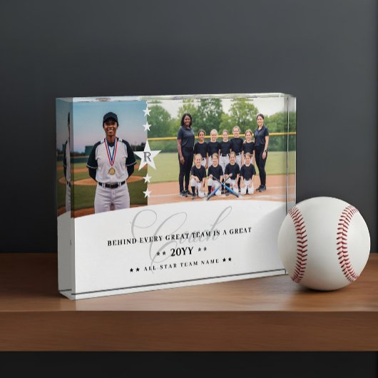 Personalisiertes Coach-Dankeschön-Geschenk-Teamfot Fotoblock