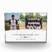 Personalisiertes Coach-Dankeschön-Geschenk-Teamfot Fotoblock (Vorderseite)