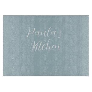 Personalisiertes Coastal Calm Glas Schneidebrett