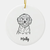 Personalisiertes Cockapoo-Hunde-Weihnachten Keramik Ornament (Vorne)
