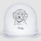 Personalisiertes Cockapoo-Hunde-Weihnachten Schneekugeln (Vorderseite)