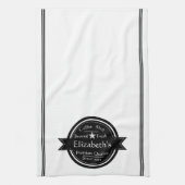 Personalisiertes Coffeeshop-Logo Geschirrtuch (Vertikal)
