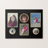 Personalisiertes Collage Sechs-Foto-Puzzle Puzzle (Horizontal)