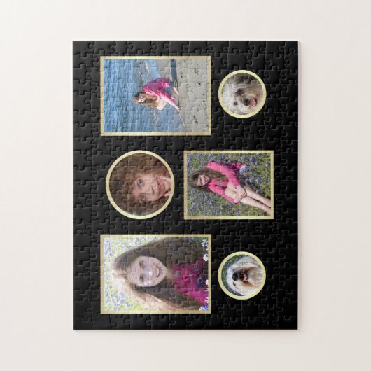 Personalisiertes Collage Sechs-Foto-Puzzle Puzzle (Vertikal)