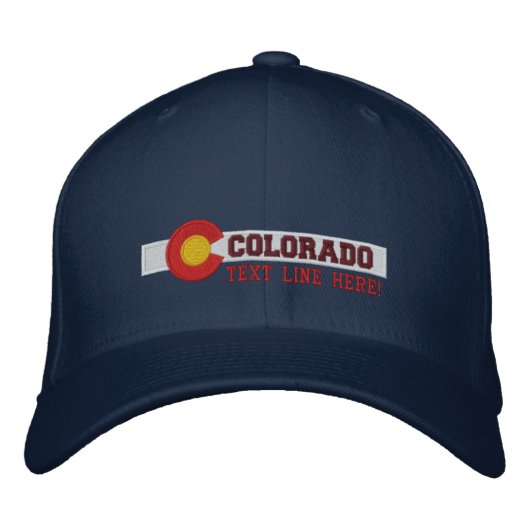 Personalisiertes Colorado State Flag Design Bestickte Kappe (Vorderseite)