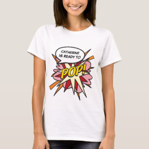 Personalisiertes Comic Book Pop Art Bereit zum POP T-Shirt