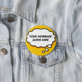Personalisiertes Comic-Book-Pop-Art-Denkblase Button (Beispiel)