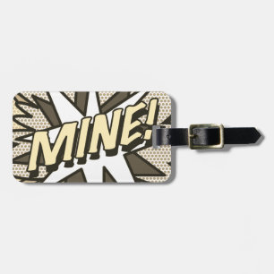 Personalisiertes Comic Book Pop Art MINE! Vintag Gepäckanhänger