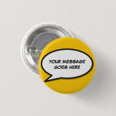 Personalisiertes Comic-Book-Pop-Art-Sprechblasen-B Button (Vorne & Hinten)