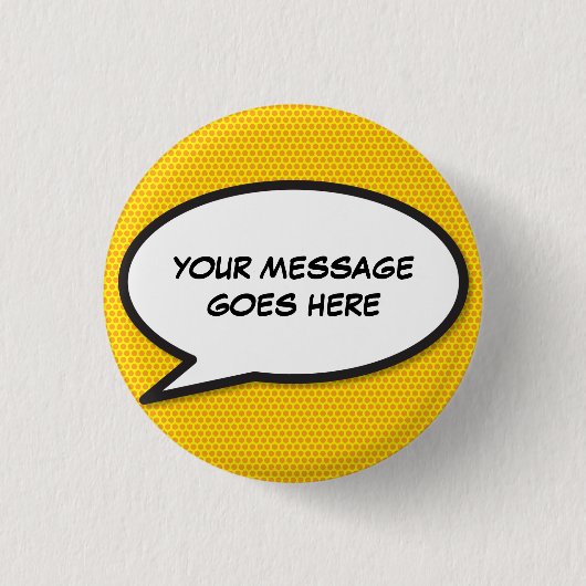 Personalisiertes Comic-Book-Pop-Art-Sprechblasen-B Button (Vorderseite)