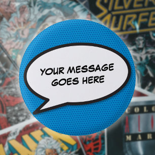 Personalisiertes Comic-Book-Pop-Art-Sprechblasenbi Button