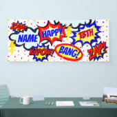 Personalisiertes Comic Book Super Hero Party Banner (Messe)