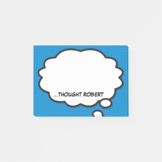 Personalisiertes Comic Buch Funny Think Bubble Post-it Klebezettel (Vorderseite)
