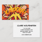 Personalisiertes Comic Buch Pop Art KA-POW! Visitenkarte (Vorne/Hinten)