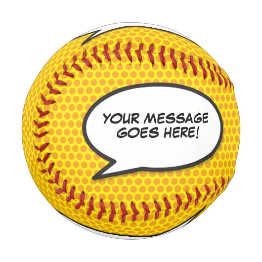 Personalisiertes Comic Buch Pop Art Speech Blase Baseball (Vorderseite Links)