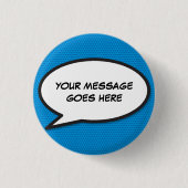 Personalisiertes Comic Buch Pop Art Speech Blase Button (Vorderseite)