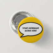 Personalisiertes Comic Buch Pop Art Speech Blase Button (Vorne & Hinten)