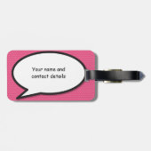 Personalisiertes Comic Buch Pop Art Speech Blase Gepäckanhänger (Rückseite horizontal)