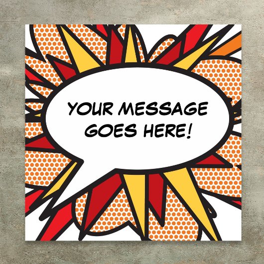 Personalisiertes Comic Buch Pop Art Speech Blase Poster
