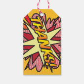 Personalisiertes Comic Buch Pop Kunst DANK Geschenkanhänger (Vorderseite)