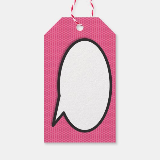 Personalisiertes Comic Buch Pop Kunst Gerne Geschenkanhänger (Rückseite)